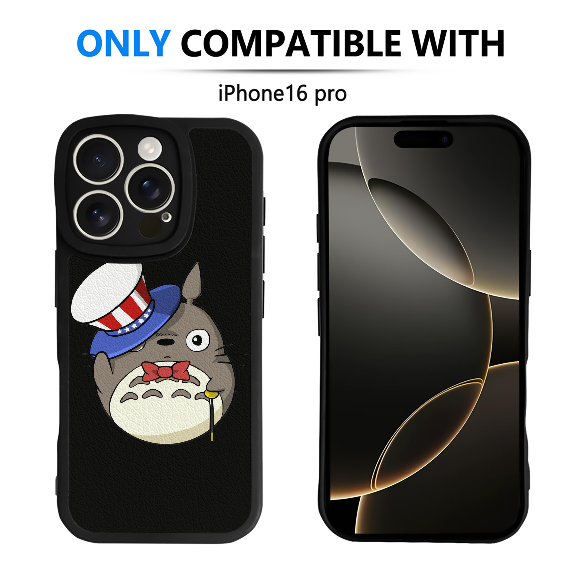 （画像用） となりのトトロ 草壁メイ 草壁サツキ My Neighbor Totoro Satsuki Kusakabe Mei Kusakabe 【iPhone 16シリーズ対応】シリコンスマホケース（レザー調） 材質：シリコン